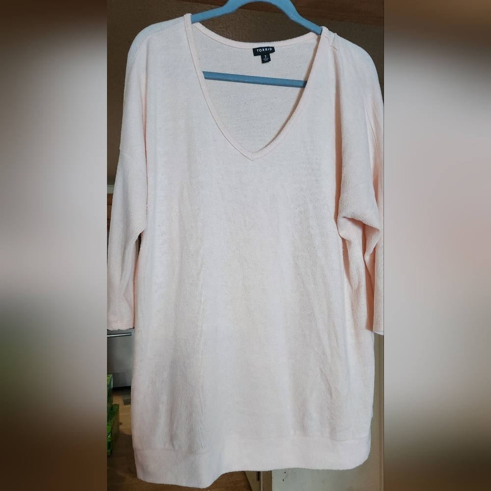 Light Pink Sweater Torrid Size 2 - image 1